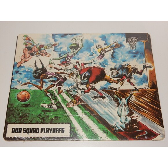Theme Productions 1971 Litho Jigsaw Puzzle ~ Odd Squad Playoffs RARE - Picture 1 of 6
